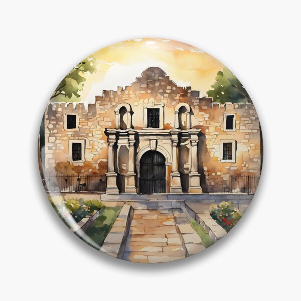 Item preview, San Antonio Sunset: The Alamo's Watercolor Beauty designed and sold by LSVart.