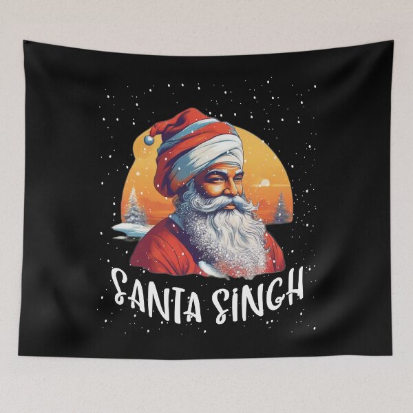 Item preview,  Santa Singh Christmas Vintage Snow Sunset  designed and sold by Smix Pixels.