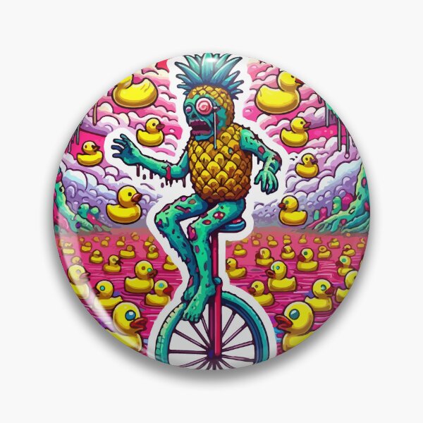 Item preview, Zombified Pineapple Unicyclist in Psychedelic Swamp designed and sold by LexicalLegend.