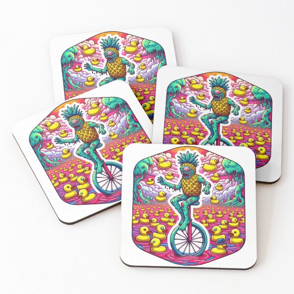 Item preview, Zombified Pineapple Unicyclist in Psychedelic Swamp designed and sold by LexicalLegend.