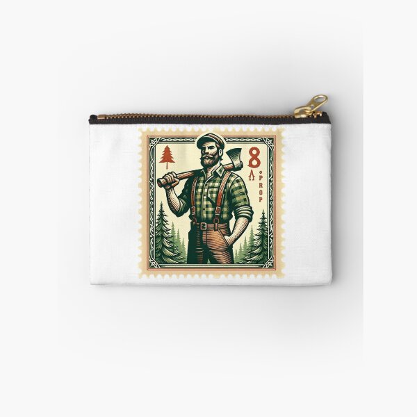 Item preview, Vintage Lumberjack Stamp Collector Postage designed and sold by LumberEchoArts.