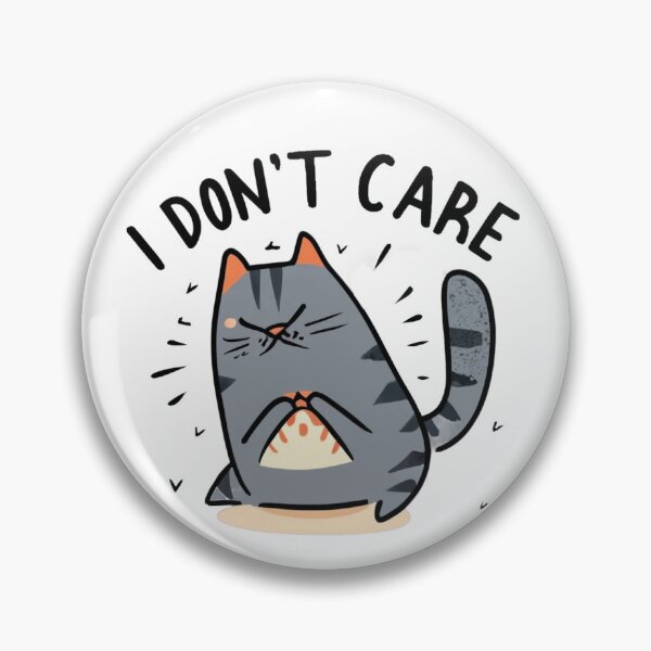 Item preview, Grey cat i don't care designed and sold by LuckyFamily.