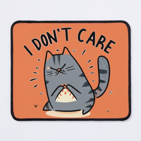 Item preview, Grey cat i don't care designed and sold by LuckyFamily.
