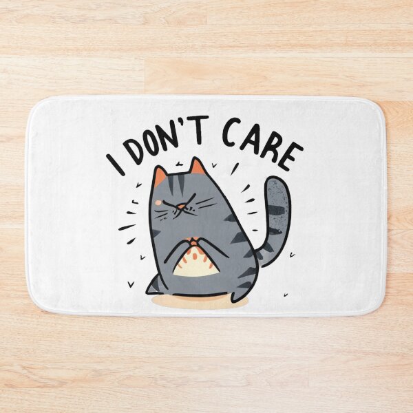 Item preview, Grey cat i don't care designed and sold by LuckyFamily.