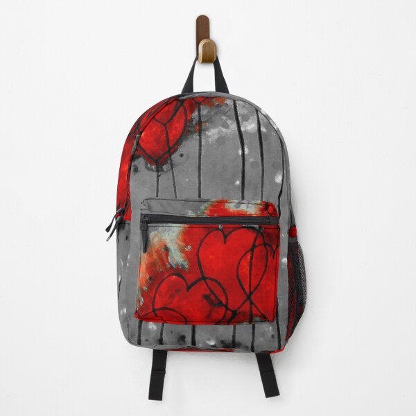 Item preview, Hearts On Fire Red Heart Art On Gray designed and sold by Sharon Cummings Art.