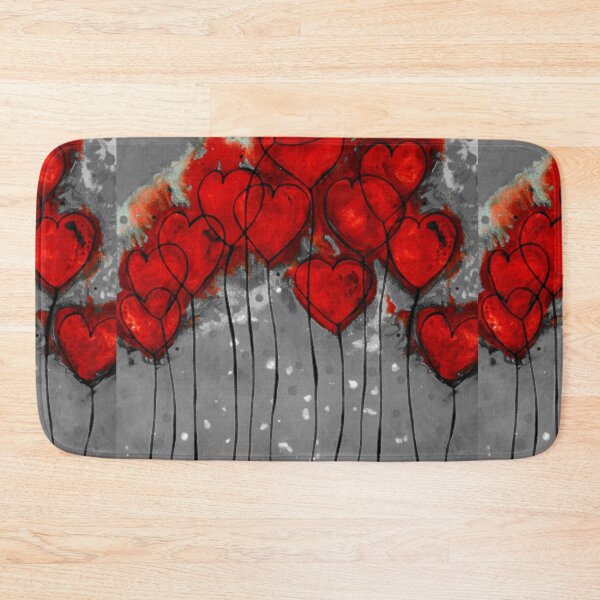 Item preview, Hearts On Fire Red Heart Art On Gray designed and sold by Sharon Cummings Art.