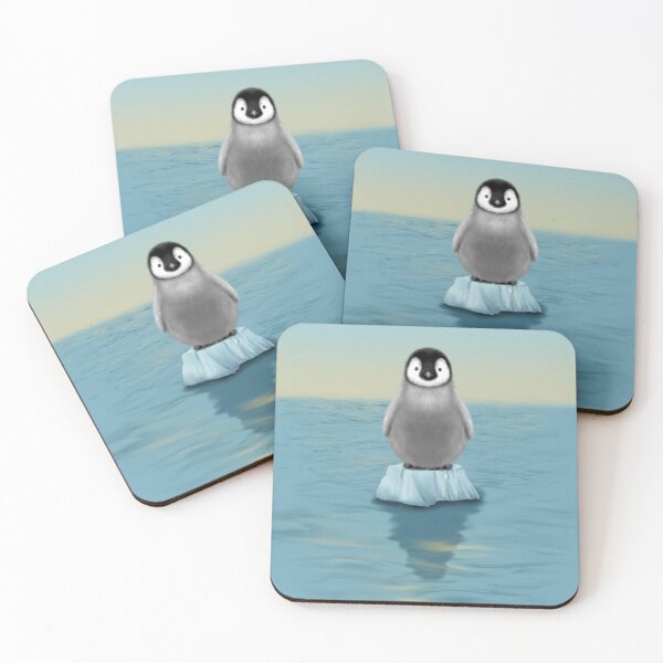 Item preview, Penguin Standing on Melting Ice (Earth Day Artwork)  designed and sold by LJArtworkDesign.