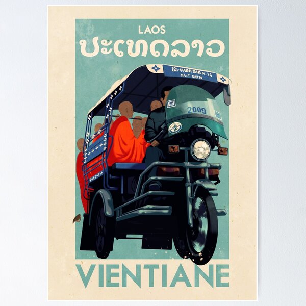 Item preview, Travel Posters - Vientiane Laos designed and sold by ruiricardo.