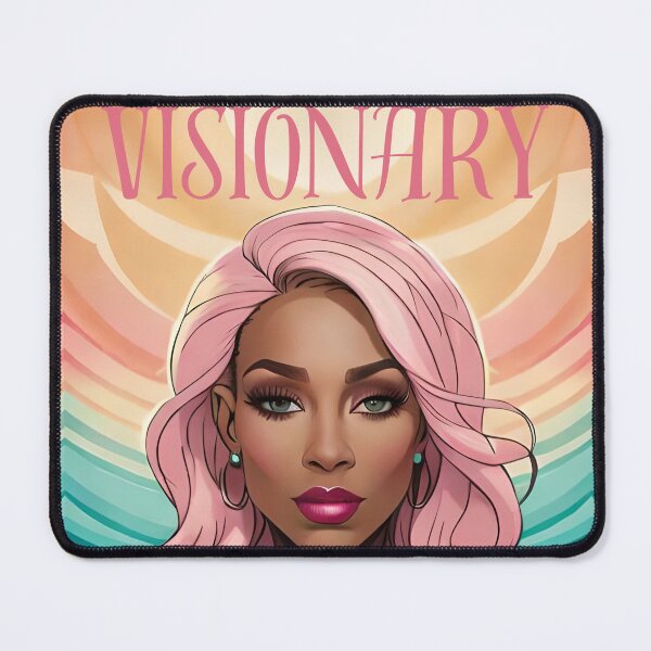 Item preview, Glam Woman Visionary Motivation Rainbow Pink Elegant Blouse designed and sold by Melan Designs.