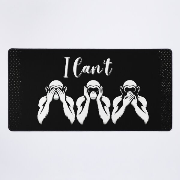 Item preview, Three Wise Monkeys Graphic on Redbubble designed and sold by RevGens.