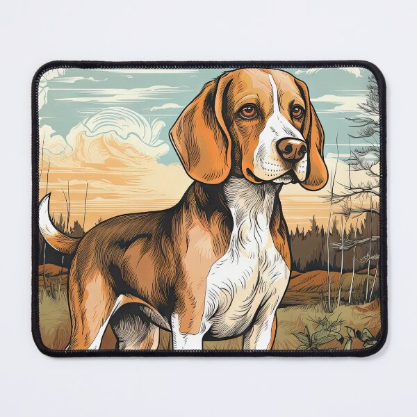 Item preview, Hunting dog beagle dog in retro vintage style designed and sold by WallyPink.