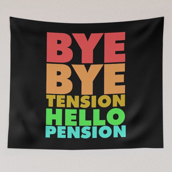 Artikelvorschau, Tschüss Spannung Hallo Pension Ruhestand Shirt entworfen und verkauft von CreativeStrike.