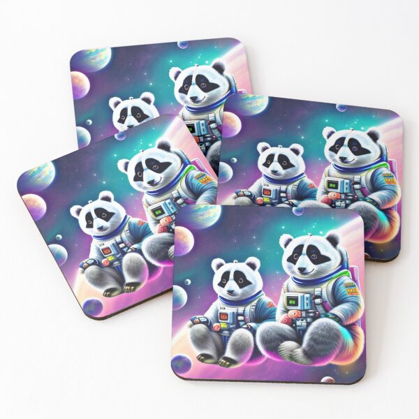 Item preview, Pandas in space designed and sold by Flowerslaps.