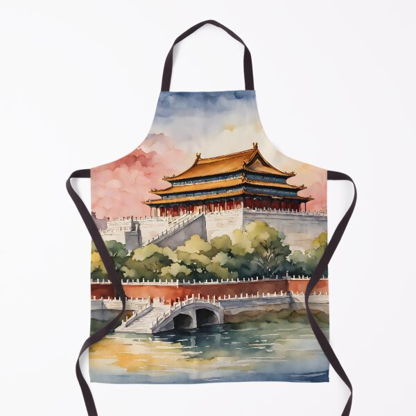 Item preview, Sunset Splendor: Forbidden City Watercolor Beauty in Beijing, China designed and sold by LSVart.