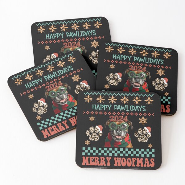 Item preview, "Festive Boxer Ugly Christmas Sweater Design - Happy Pawlidays" designed and sold by Xhevahir.
