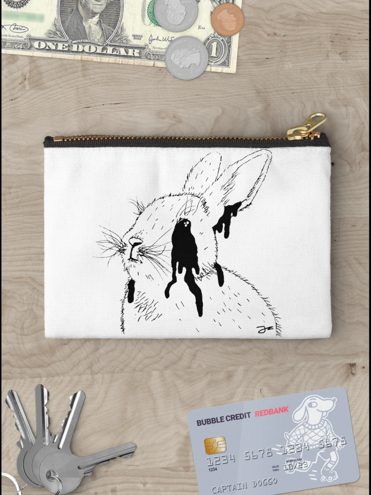 Thumbnail 3 of 4, Zipper Pouch, Crying Rabbit; designed and sold by StickerApe.