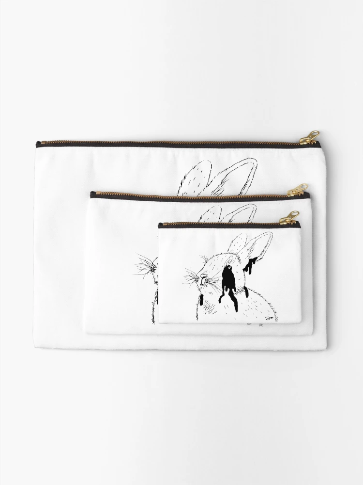 Thumbnail 2 of 4, Zipper Pouch, Crying Rabbit; designed and sold by StickerApe.