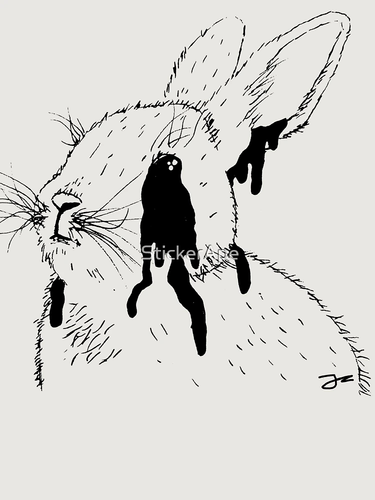 Thumbnail 6 of 6, Premium Oversized Sweatshirt, Crying Rabbit; designed and sold by StickerApe.