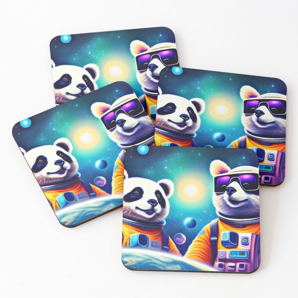 Item preview, Pandas in space designed and sold by Flowerslaps.