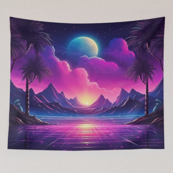 Item preview, Synthwave Sundown: Cool Breezes of Nostalgia designed and sold by Mullet Monkey.