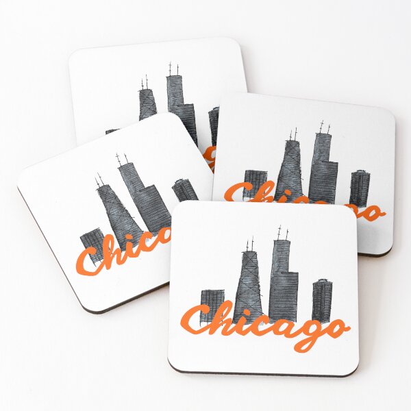 Item preview, Chicago Skyline Ink and Watercolor designed and sold by Color Chicago.