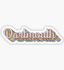 Dartmouth College Rainbow Text Logo Sticker