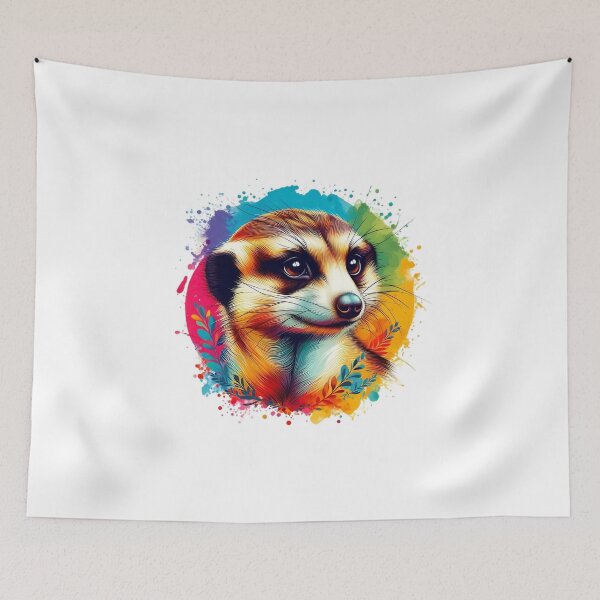 Item preview, Colorful meerkat with leaves around designed and sold by Marcoshop10.