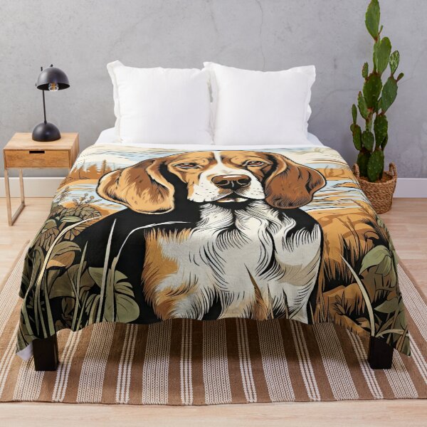 Item preview, Hunting dog beagle dog in retro vintage style designed and sold by WallyPink.