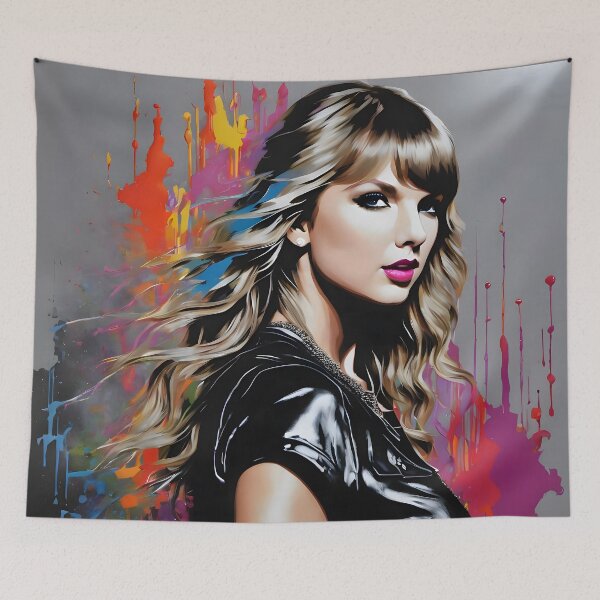 Item preview, Taylor Swift Portrait in Heavy Ink w/Orange, Yellow, and Pink focus designed and sold by Dan Farsaci.