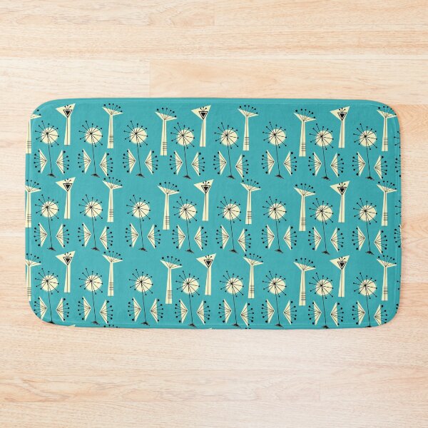 Item preview, Retro pattern No.47a - Mid Century cut flowers - blue designed and sold by TalkingHerds.