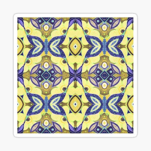 Item preview, Goodwill Ornamental in Yellow and Purple designed and sold by Helena Tiainen.