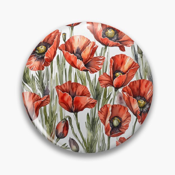 Item preview, Watercolor poppies, light theme designed and sold by PragmaticP.