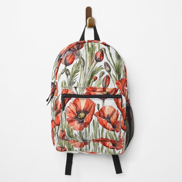 Item preview, Watercolor poppies, light theme designed and sold by PragmaticP.