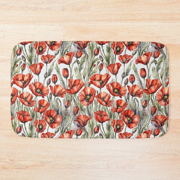 Item preview, Watercolor poppies, light theme designed and sold by PragmaticP.