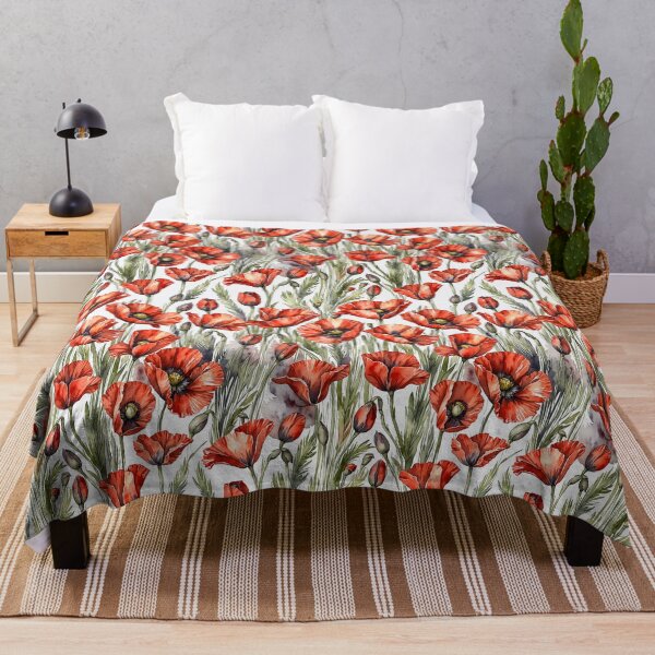 Item preview, Watercolor poppies, light theme designed and sold by PragmaticP.