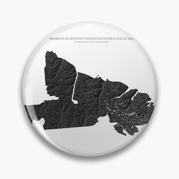 Item preview, Absaroka-Beartooth Wilderness Hydrological Map designed and sold by Crypto Tography.