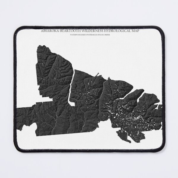 Item preview, Absaroka-Beartooth Wilderness Hydrological Map designed and sold by Crypto Tography.