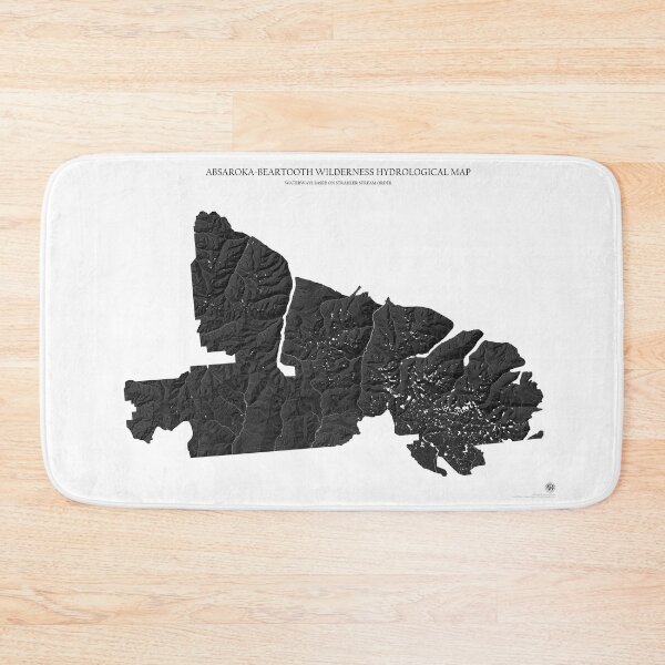 Item preview, Absaroka-Beartooth Wilderness Hydrological Map designed and sold by Crypto Tography.