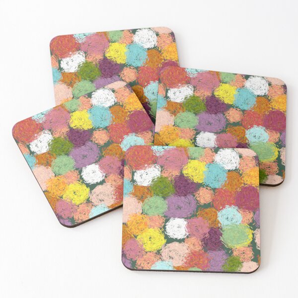 Item preview, Pastel Flower Puffs designed and sold by RepeatCandy.