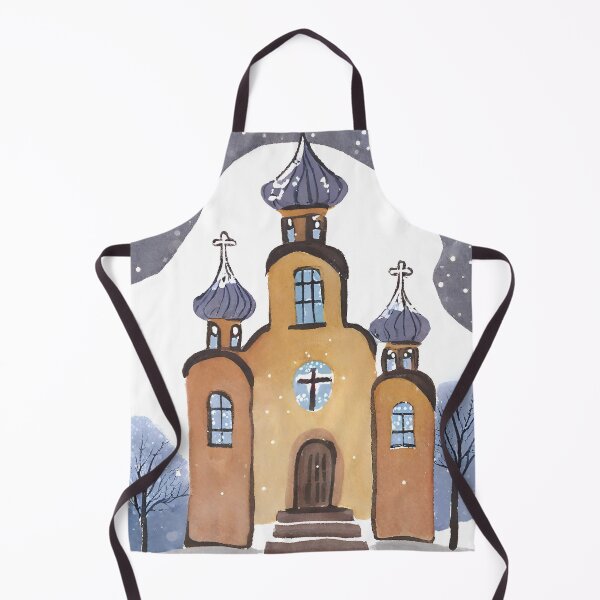 Item preview, Orthodox Christian Church Drawing - Christmas Eve - Illustration designed and sold by SeraphimDesigns.
