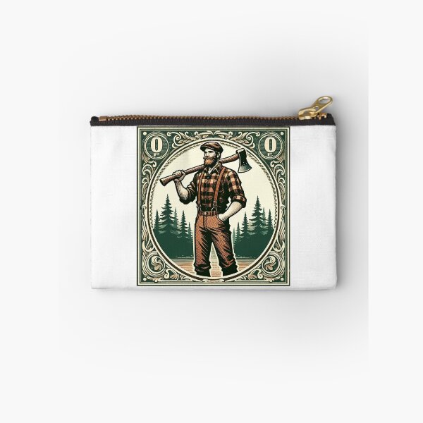 Item preview, Retro Lumberjack with Axe Stamp Collector Postage designed and sold by LumberEchoArts.