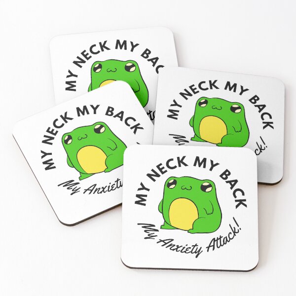 Item preview, Anxiety Attack Frog (white) designed and sold by BuckWildDesigns.