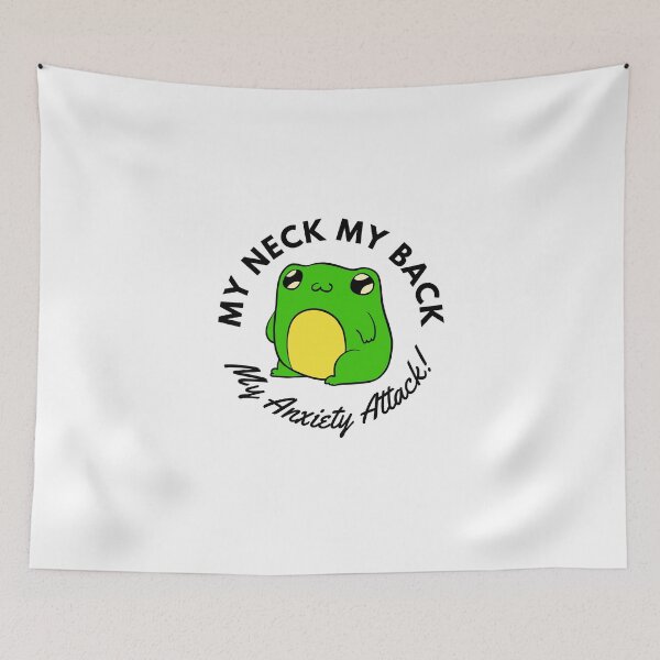 Item preview, Anxiety Attack Frog (white) designed and sold by BuckWildDesigns.
