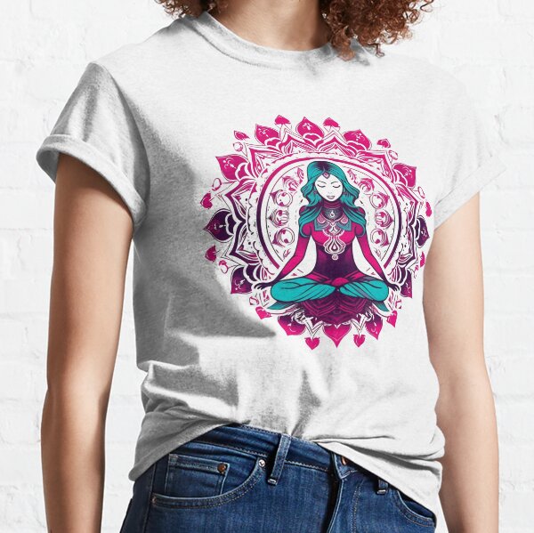 Organic women's yoga t-shirt - Mantra Tryambakam