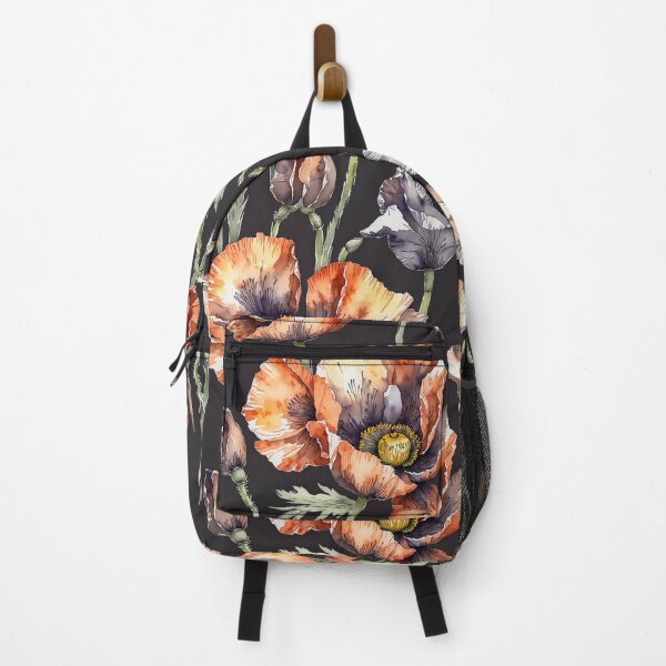 Item preview, Watercolor poppies dark theme designed and sold by PragmaticP.