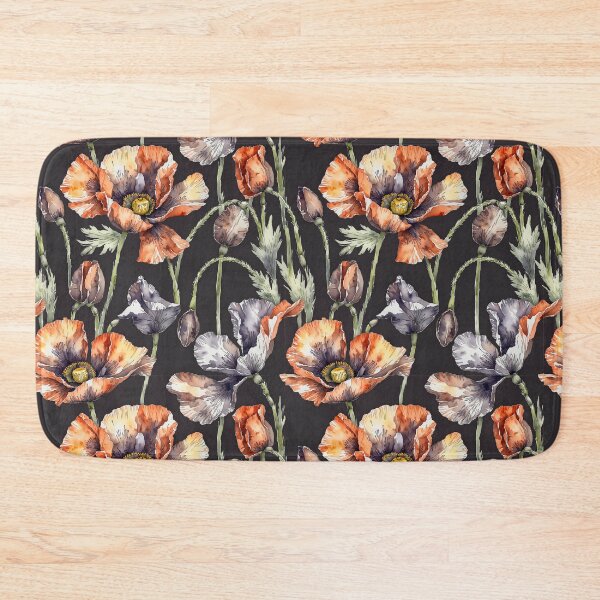 Item preview, Watercolor poppies dark theme designed and sold by PragmaticP.
