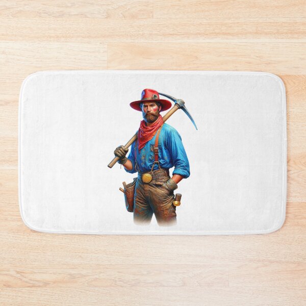 Item preview, Bright Multicolored Gold Miner from 1800s with Pick-Axe designed and sold by kylmllr101684.