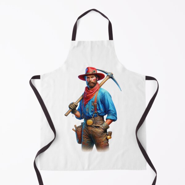 Item preview, Bright Multicolored Gold Miner from 1800s with Pick-Axe designed and sold by kylmllr101684.