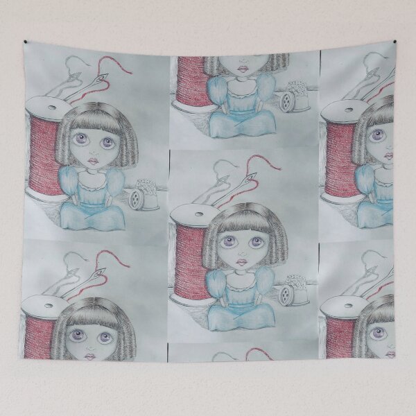 Item preview, The Little Girl Who Lives In the Sewing Kit  designed and sold by RachelGrubb.