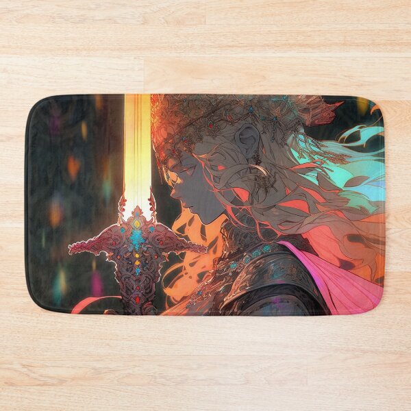 Item preview, Regal Warrior Princess Neon Sword Anime Girl designed and sold by bubblegoth.